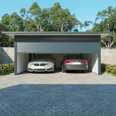Garage Toit Plat – Sécurisé & Panneaux 40 mm